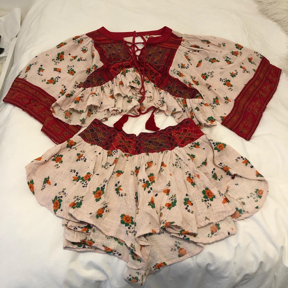 Free People Two Piece Set Kissed By The Sun